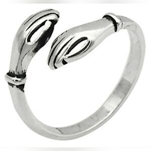 Sterling Silver Adjustable Hug Ring